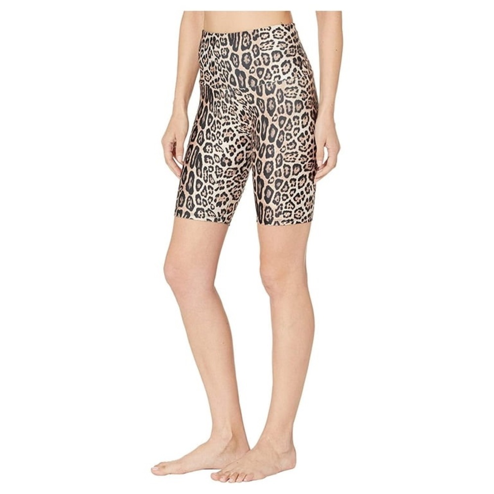 Onzie Leopard Print Bike Shorts (XS)
